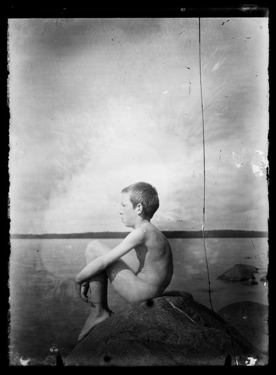 جيدو سيمبرج كنموذج للوحة فتى السمك ("البحار") بواسطة هوغو سيمبرج