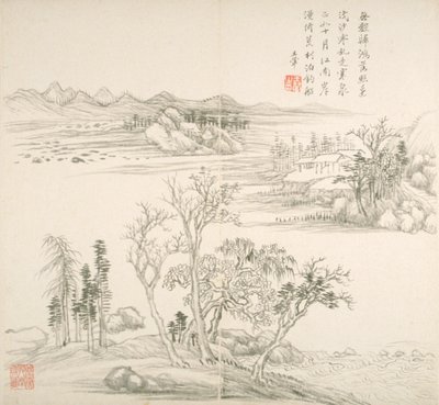 ألبوم After Old Masters And Poems (ألبوم (10 أوراق) ، حبر على ورق) بواسطة هوي وانغ