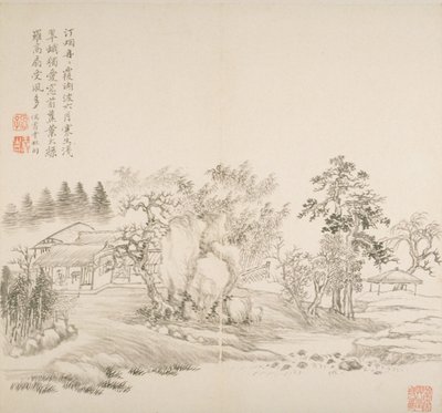 ألبوم After Old Masters And Poems (ألبوم (10 أوراق) ، حبر على ورق) بواسطة هوي وانغ