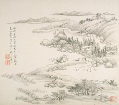 ألبوم After Old Masters And Poems (ألبوم (10 أوراق) ، حبر على ورق) بواسطة هوي وانغ