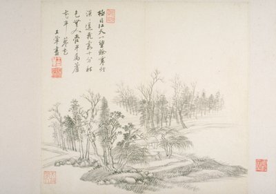 ألبوم After Old Masters And Poems (ألبوم (10 أوراق) ، حبر على ورق) بواسطة هوي وانغ