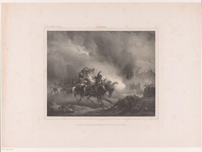 مهاجمة الجنود على ظهور الخيل هجوم من cuirassiers على بطارية (العنوان على الكائن) رسامو الألبوم der Nederlandsche (عنوان السلسلة على الكائن) بواسطة هويب فان هوف ب