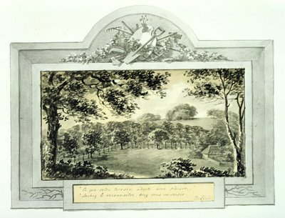 عرض "بعد" الأسس ، من الكتاب الأحمر لأنطوني هاوس ، c.1812 (حبر على ورق) (انظر 170692 للاطلاع على عرض "قبل") بواسطة همفري ريبتون