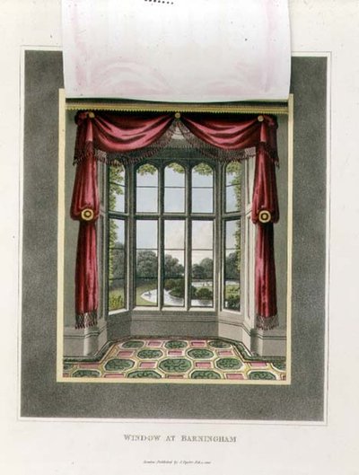 نافذة في بارينجهام (بعد) من "شظايا حول نظرية وممارسة بستنة المناظر الطبيعية" ، حانة. 1816 (لون ليثو) (انظر أيضًا 103904) بواسطة همفري ريبتون
