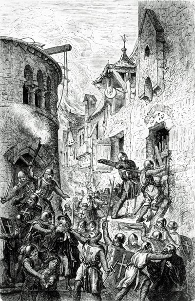 معاداة السامية واضطهاد اليهود من قبل الصليبيين ، 1881 بواسطة المدرسة المجرية