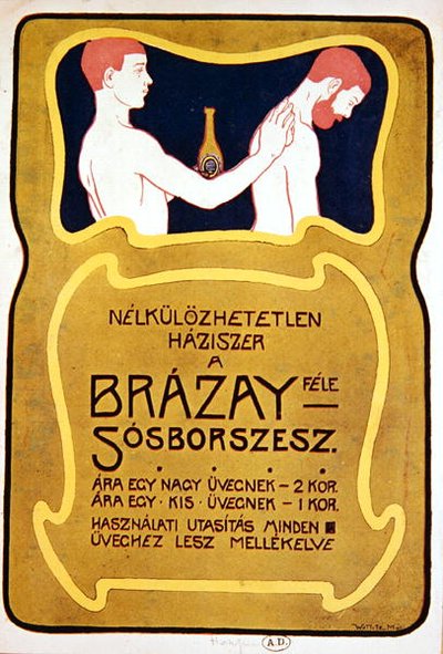 إعلان مجري عن Eau de Toilette Brazay ، حوالي 1900 (لون ليثو) بواسطة المدرسة المجرية