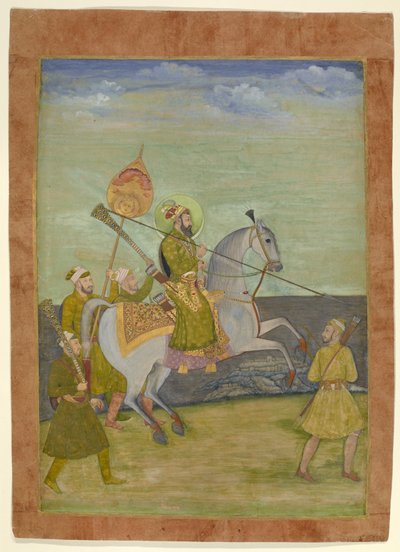 صورة الفروسية لبهادور شاه كشاب ، موغال ، حوالي 1690 (الغواش مع الذهب على الورق) بواسطة Hunhar I (Attr. to)