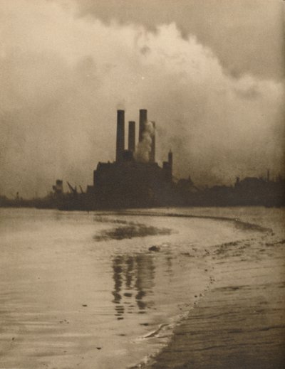 "Chelsea Chimneys: Power Station on the Site of Old Cremorne Gardens" ، عام 1935. بواسطة حسون