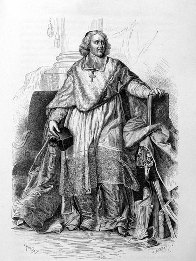 صورة منقوشة لجاك بينيني (جاك بينيني) بوسيه ، أسقف مو بعد Hyacinthe Rigaud (متحف اللوفر) - في "Histoire de France" لـ Guizot بواسطة صفير (بعد) ريغو