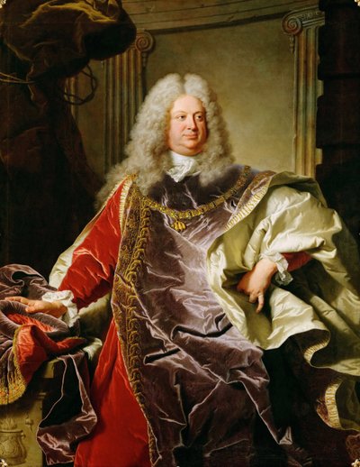 الباروك: Portrait de Philippe Louis، comte de Sinzendorf Neubourg - صورة الكونت فيليب لودفيج وينزل فون سينزيندورف (1671-1742) par Rigaud، Hyacinthe Francois Honore (1659-1743) بواسطة صفير فرانسوا ريغو
