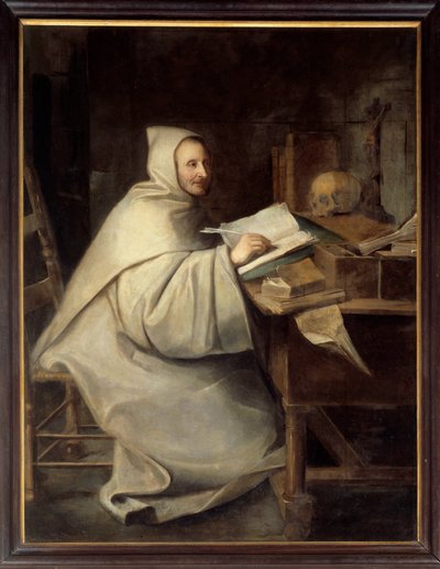 صورة بالحجم الكامل لأرماند جان لو بوثيليه دي رانس ، رئيس دير لا تراب (1626 - 1700). لوحة من قبل Hyacinthe Rigaud (1659-1743) بواسطة صفير فرانسوا ريغو