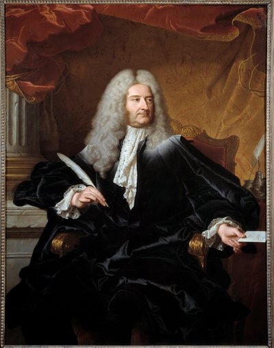 صورة لويس جيرمان دي شوفلين (1685-1762) ، ماركيز دي جروسبويس ، وزير الدولة للشؤون الخارجية وحرس الأختام لوحة رسمها Hyacinthe Rigaud (1659-1743) 1727 Sun. 1،11x1،46 م Toulouse musee des Augustins - صورة لويس جيرمان دي تش بواسطة صفير فرانسوا ريغو