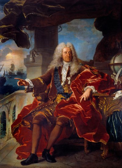 صورة للمصرفي صموئيل برنارد (1651-1739) لوحة رسمها Hyacinthe Rigaud (1659-1743) من القرن الثامن عشر. 2،65 × 1،66 م بواسطة صفير فرانسوا ريغو