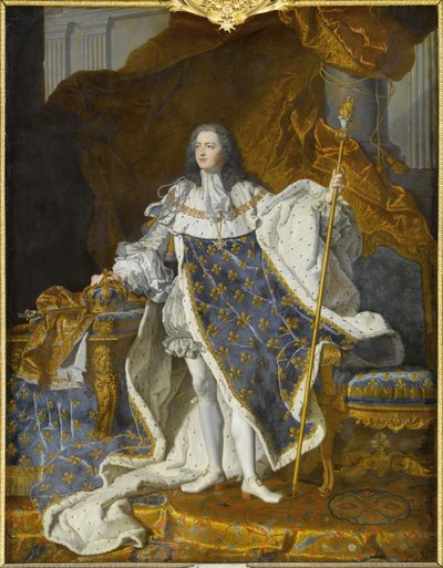 صورة لويس الخامس عشر في زيه الملكي بواسطة Hyacinthe François Honoré Rigaud