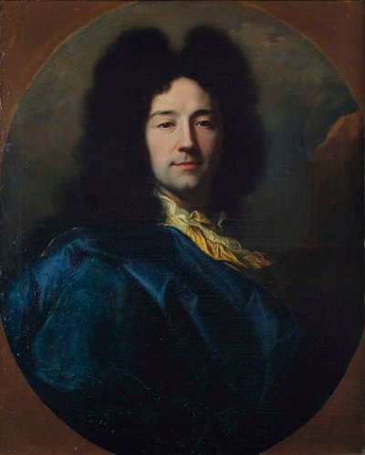 بورتريه ذاتي للصورة الذاتية ، يقال للمعطف الأزرق ، 1696. بواسطة Hyacinthe François Honoré Rigaud