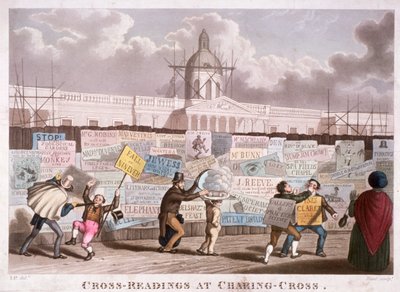 "قراءات متقاطعة في Charing-Cross" ، لندن ، ١٨٣٥ بواسطة IP