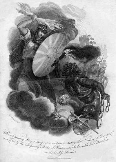 غضب ثوري يخطط لاستعباد أو تدمير دول أوروبا ، 1816. بواسطة اولا براون