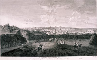 منظر من Greenwich Park ، لندن ، c1774 بواسطة انا خشب