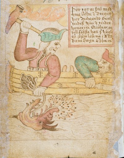 Thor Catching the Midgard Serpent ، من "Melsted