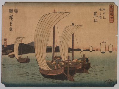 القوارب الشراعية ، ١٨٣٩-١٨٦٤. بواسطة Ichiryusai Hiroshige II