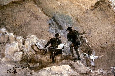 Ignace Francois Bonhomme يرسم في الهواء الطلق بواسطة إجناس فرانسوا بونهوم