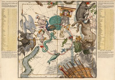 لوحة القطب الجنوبي 6 من طائرات مجلس الكرة السماوية خلال الوصف ، حانة. 1674 بواسطة Ignace Gaston Pardies