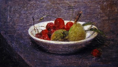 الكرز واللوز (زيت على قماش) بواسطة Ignace Henri Jean Fantin Latour