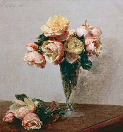 الوردة بواسطة Ignace Henri Jean Fantin Latour