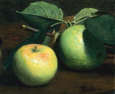 تفاحتان (زيت على قماش) بواسطة Ignace Henri Jean Fantin Latour