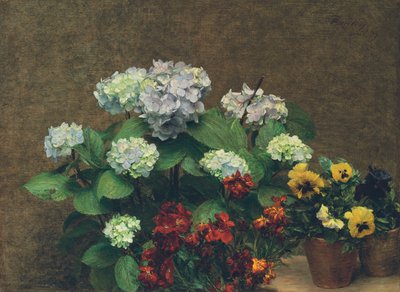 زهور بواسطة Ignace Henri Jean Fantin Latour