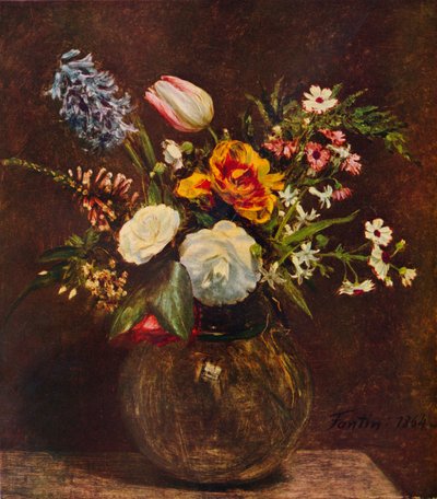 الزهور ، القرن التاسع عشر بواسطة Ignace Henri Jean Fantin Latour