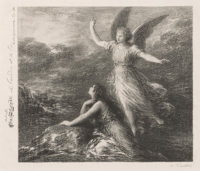 الجنة والبيري. بواسطة Ignace Henri Jean Fantin Latour
