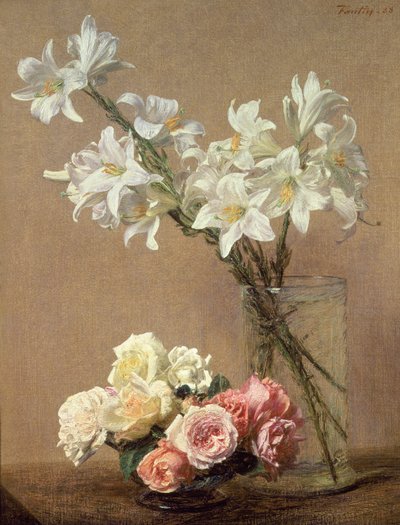 الزنابق في إناء ، 1888 بواسطة Ignace Henri Jean Fantin Latour
