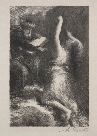 Parsival ، القانون الثاني: استحضار Kundry. بواسطة Ignace Henri Jean Fantin Latour