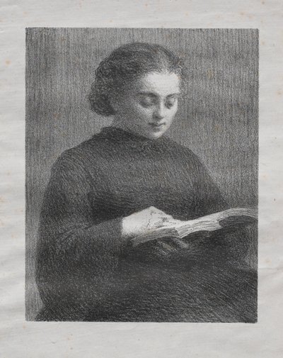 القراءة: صورة أخت الفنانين ، 1897. بواسطة Ignace Henri Jean Fantin Latour