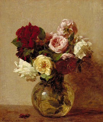الورود ، 1884 بواسطة Ignace Henri Jean Fantin Latour