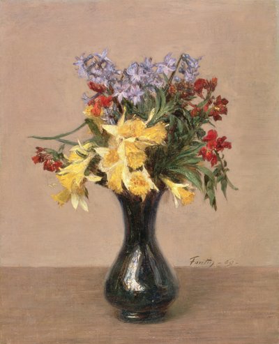 زهور الربيع ، 1869 بواسطة Ignace Henri Jean Fantin Latour