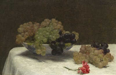 الحياة الساكنة مع العنب والقرنفل ، 1880 بواسطة Ignace Henri Jean Fantin Latour
