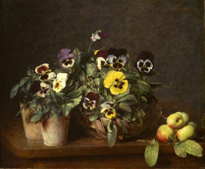 لا تزال الحياة مع زهور الثالوث ، 1874 بواسطة Ignace Henri Jean Fantin Latour