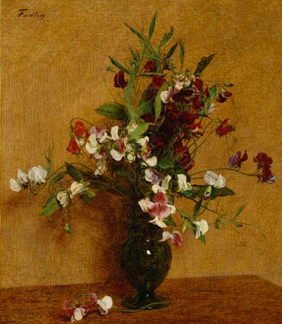 البازلاء الحلوة؛ البازلاء الحلوة ، 1888 بواسطة Ignace Henri Jean Fantin Latour