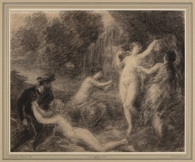 Tannhaüser au Venusberg (طباشير على ورق) بواسطة Ignace Henri Jean Fantin Latour