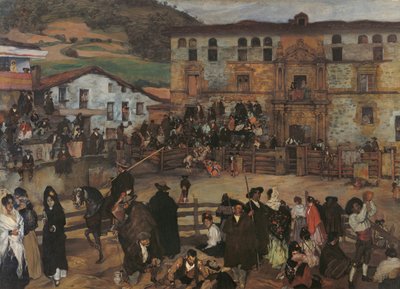 مصارعة الثيران في إيبار بواسطة Ignacio Zuloaga y Zabaleta