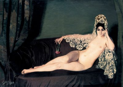 "أنثوي عارية" - صورة الكونتيسة آنا برينسس برانكوفينو (برانكوفان) بواسطة Ignacio Zuloaga y Zabaleta