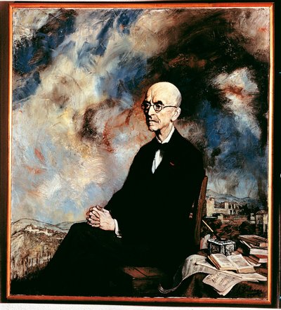 Portrait of Manuel de Falla (1876-1946), spanish compositor بواسطة Ignacio Zuloaga y Zabaleta