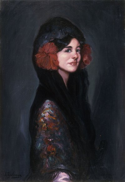صورة لسيدة أنيقة بواسطة Ignacio Zuloaga y Zabaleta