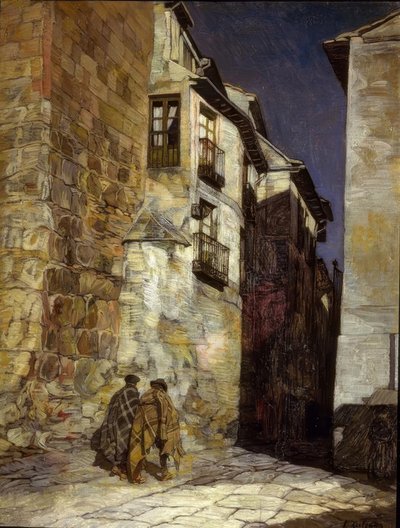 سيجوفيا بالليل - CIRCA 1930 - O - L - 94X74 سم بواسطة Ignacio Zuloaga y Zabaleta