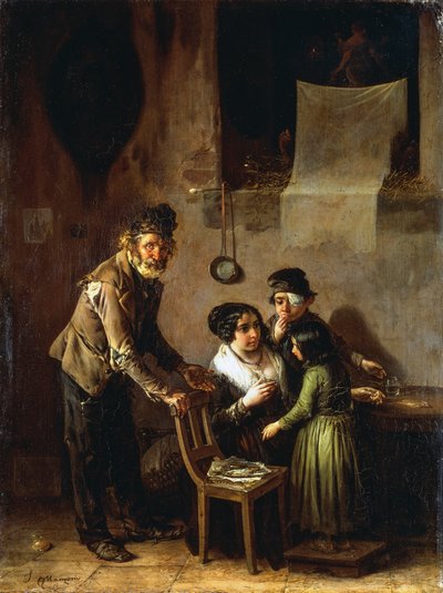 مجموعة عائلية ، رسمها إجنازيو مانزوني (1799-1888) ، زيت على قماش بواسطة اجناسيو مانزوني