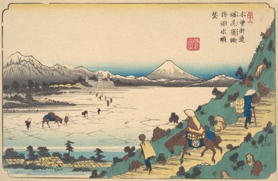 بحيرة سوا من ممر شيوجيري ، كاليفورنيا. 1835. بواسطة حديد ايكيدا