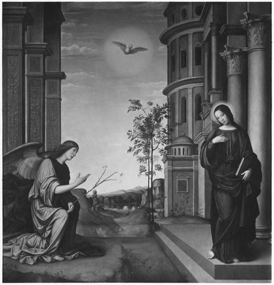 البشارة ، c.1502 (زيت على خشب منقوش على قماش) بواسطة Il Francia