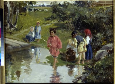 صيد الأطفال من قبل بريانيشنيكوف ، إيلاريون ميخائيلوفيتش (1840-1894) بواسطة إلاريون ميخائيلوفيتش بريانيشنيكوف